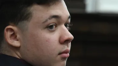 Nov 2, 2021; Kenosha, WI, USA; Kyle Rittenhouse at the start of the day's proceedings in the Kyle Rittenhouse trial in Kenosha
