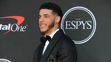 Jul 10, 2019; Los Angeles, CA, USA; New Orleans Pelicans player Lonzo Ball arrives on the red carpet at Microsoft Theatre.