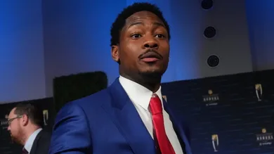 Stefon Diggs of the Buffalo Bills walks the red carpet before the NFL Honors awards special at the Phoenix Convention Center on