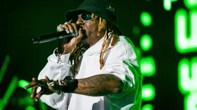 Rapper Lil Wayne performs at Wells Fargo Arena, Thursday, April 11, 2024 in Des Moines, Iowa.
