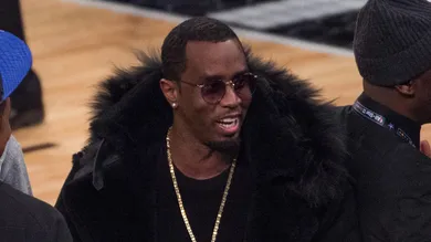 February 15, 2015; New York, NY, USA; Recording artist Puff Daddy (Sean Combs a.k.a. Diddy, P. Diddy) during halftime of the