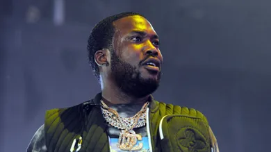 June 2, 2019; East Rutherford, NJ, USA; Meek Mill performs during Hot 97's Summer Jam concert at MetLife Stadium on Sunday, June
