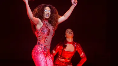 Megan Thee Stallion performs during the Hot Girl Summer Tour stop at FedExForum in Memphis, Tenn., on Thursday, May 30, 2024.