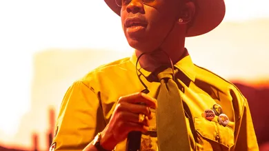 Tyler, The Creator performs on the Coachella Stage during the Coachella Valley Music and Arts Festival in Indio, Calif.,