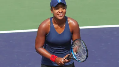 Naomi Osaka practies at the BNP Paribas Open, March 4, 2019.Bnp Paribas Open Day One 5