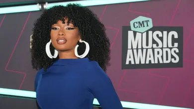 Megan Thee Stallion arrives for the CMT Awards at the Moody Center on Sunday, April 2, 2023, in Austin, Texas.