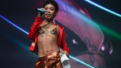 Coi Leray performs in the Mojave tent during the second weekend of the Coachella Valley Music and Arts Festival in Indio,