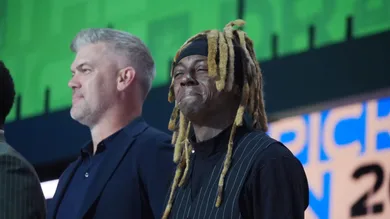 Apr 24, 2025; Green Bay, WI, USA; American rapper Lil Wayne before the first round of the 2025 NFL Draft at Lambeau Field.