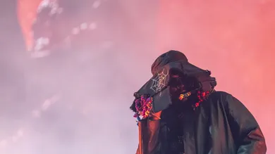 Young Thug arrives on the Coachella stage during Weekend 1 of the Coachella Valley Music and Arts Festival in Indio, Calif.,
