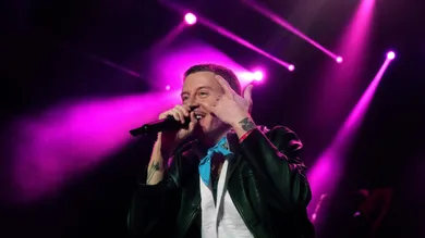 Macklemore performs during Innings Festival at Tempe Beach Park on Feb. 24, 2024.