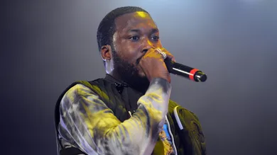June 2, 2019; East Rutherford, NJ, USA; Meek Mill performs during Hot 97's Summer Jam concert at MetLife Stadium on Sunday, June