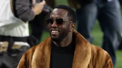 Feb 4, 2018; Minneapolis, MN, USA; Recording artist P. Diddy a/k/a Sean Combs prior to the game between the New England Patriots
