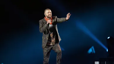 Feb 4, 2018; Minneapolis, MN, USA; Recording artist Justin Timberlake performs during the halftime show in Super Bowl LII