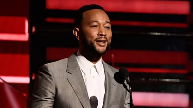 Jan 26, 2020; Los Angeles, CA, USA; John Legend introduces a performance of I Sing the Body Electric during the 62nd