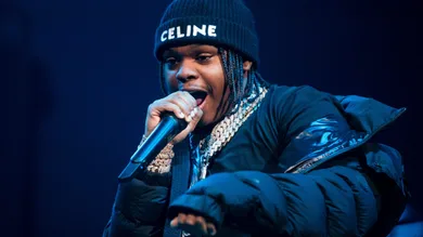 42 Dugg performs during the "Lil Baby and Friends" tour at the FedExForum on Friday, Oct. 29, 2021.Lil Baby