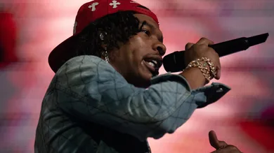 Lil Baby performs at the Bridgestone Arena Saturday night, Sept. 9, 2023.