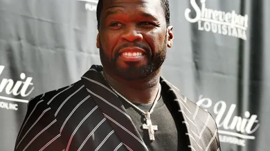 The Curtis 50 Cent Jackson press conference in front of Government Plaza for G-Unit Studios in Shreveport Thursday afternoon,