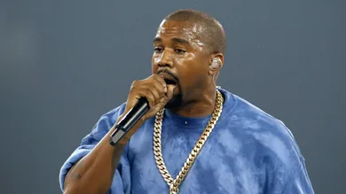 Jul 26, 2015; Toronto, Ontario, CAN; Recording artist Kanye West performs during the closing ceremony for the 2015 Pan Am Games