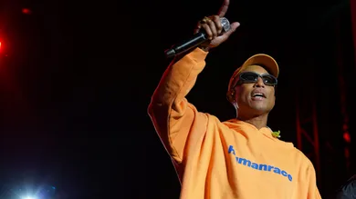 Jun 18, 2022; Washington, DC, USA; Grammy award-winning artist Pharrell Williams performs at the Sun Stage during the Something