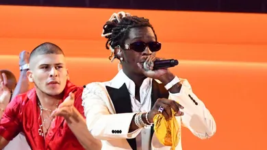 February 10, 2019; Los Angeles, CA, USA; Young Thug performs Havana during the 61st Annual GRAMMY Awards on Feb. 10, 2019