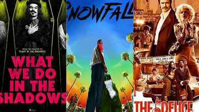 TV show posters: "What We Do In the Shadows," "Snowfall" and "The Deuce"