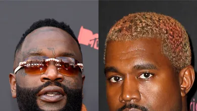 Jamie McCarthy/Getty Images (Ross), Dominik Bindl/Getty Images (Kanye)