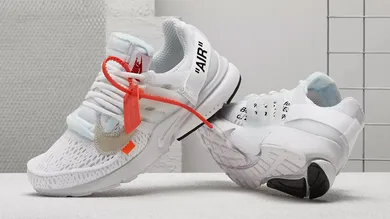 Image Via <a href='https://sneakernews.com/2018/07/27/where-to-buy-off-white-nike-presto-white-polar-opposites/' rel="nofollow noopener" target='_blank'>SneakerNews</a>