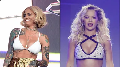 Kehlani via Kevin Winter/Getty Images for Coachella, Rita Ora via Andreas Rentz/Getty Images