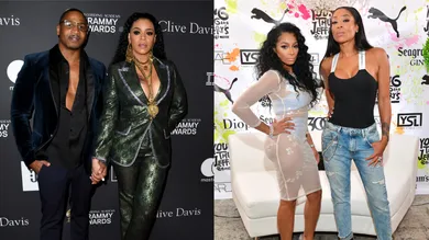 Stevie J & Faith Evans: Jon Kopaloff/Getty Images, Mimi & Karlie: Prince Williams/Getty Images for PUMA