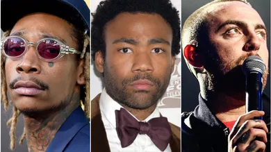 Wiz via Kevin Winter/Getty Images, Mac Via Rich Fury/Getty Images, Gambino via Rodin Eckenroth/Getty Images