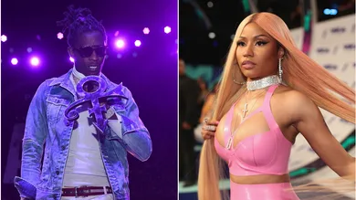 Thug via Paras Griffin/Getty Images for PANDORA Media, Nicki via Christopher Polk/Getty Images