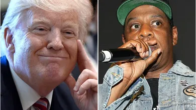 Trump via Olivier Douliery-Pool/Getty Images, Jay-Z via Matt Winkelmeyer/Getty Images