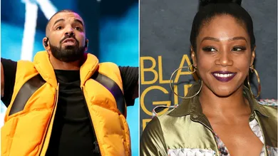 Drake via Christopher Polk/Getty Images for Coachella, Haddish via Dia Dipasupil/Getty Images for BET