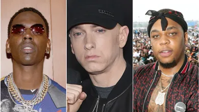 Eminem via Dimitrios Kambouris/Getty Images, Don Q via Johnny Nunez/WireImage, Young Dolph via Bennett Raglin/Getty Images for BET