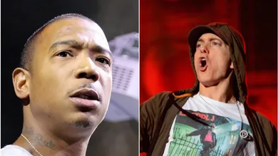 Ja Rule via John Parra/Getty Images for Barstool Sports, Eminem via Theo Wargo/Getty Images