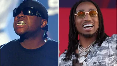 Mike Jones via Kevin Winter/Getty Images, Quavo Via Isaac Brekken/Getty Images for iHeartMedia