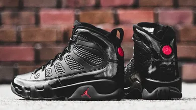 Image Via <a href='https://sneakerpolitics.com/collections/new/products/air-jordan-9-retro-black-university-red-1' rel="nofollow noopener" target='_blank'>SneakerPolitics</a>