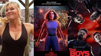 TV show posters: "On Becoming A God in Central Florida," "Stranger Things," "The Boys"