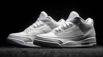 Image Via <a href='https://sneakerpolitics.com/collections/new/products/air-jordan-3-retro-triple-white' rel="nofollow noopener" target='_blank'>SneakerPolitics</a>