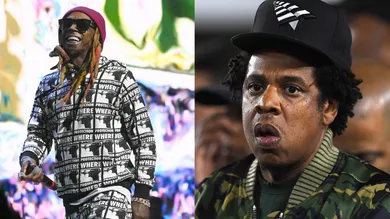 Lil Wayne: Nicholas Hunt/Getty Images, Jay-Z: Kevork Djansezian/Getty Images