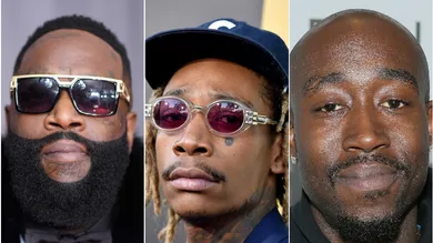 Rick Ross via Dimitrios Kambouris/Getty Images for NARAS, Wiz via Kevin Winter/Getty Images, Gibbs via Mike Windle/Getty Images for Equinox