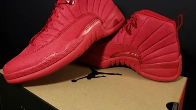 Image Via <a href='https://www.fineline1721.com/products/air-jordan-retro-12-gym-red?variant=12607531516021' rel="nofollow noopener" target='_blank'>FineLine1721</a>