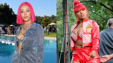 Charley Gallay/Getty Images (Doja) / Lisa Lake/Getty Images (Megan)