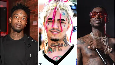 Pump via Scott Dudelson/Getty Images, 21 Savage via Paras Griffin/Getty Images for Xbox & Gears of War 4,  Gucci Mane via Paras Griffin/Getty Images for Atlantic Records