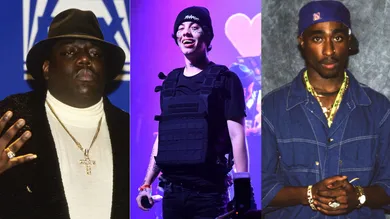 Biggie: Larry Busacca/WireImage/Getty Images, Lil Xan: Theo Wargo/Getty Images, Tupac: Tim Mosenfelder/Getty Images