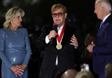 President Biden Hosts A Musical Performance By Elton John On The White House's South Lawn
