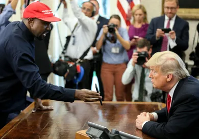 President Trump Hosts Kanye West And Former Football Player Jim Brown At The White House