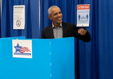 Barack And Michelle Obama Cast Their Votes In The Illinois Midterm Election