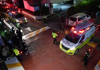 SKOREA-ACCIDENT-HALLOWEEN