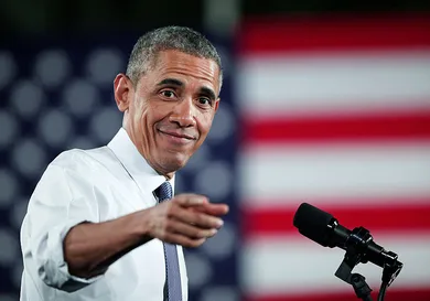 President Obama Speaks On Automotive And Manufacturing Industry At Ford Michigan Assembly Plant